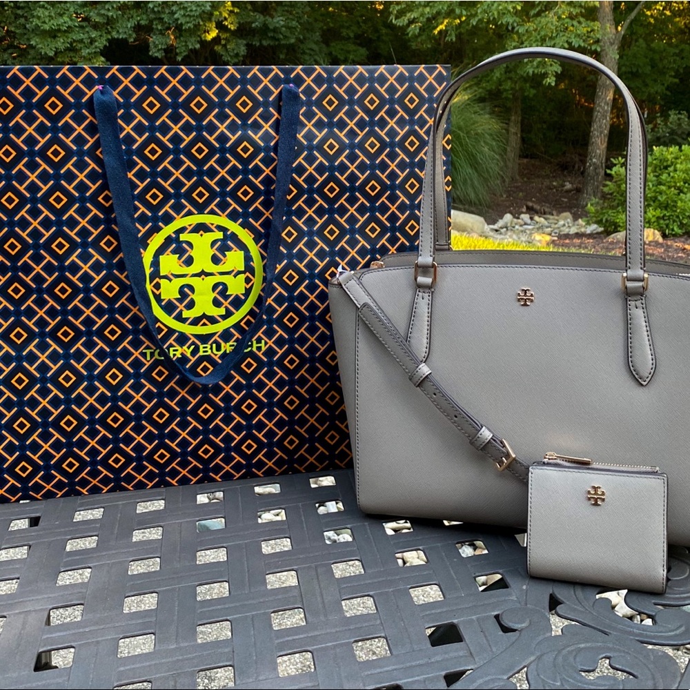NWT Tory Burch Emerson Top Zip Tote & Wallet Set - Picture 6 of 7